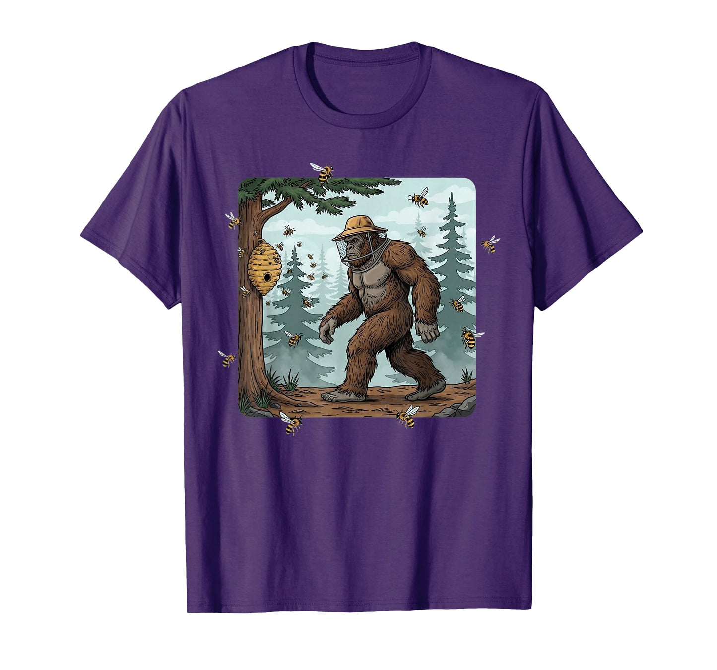 Sasquatch Beekeeper Bigfoot Honeybee Apiary Bees Beekeeping T-Shirt