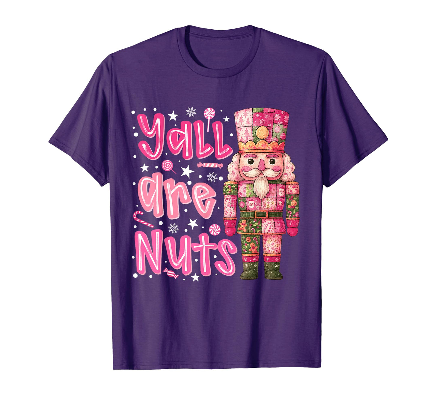 Y'all are Nuts Nutcracker Merry Christmas Funny Xmas Pajamas T-Shirt