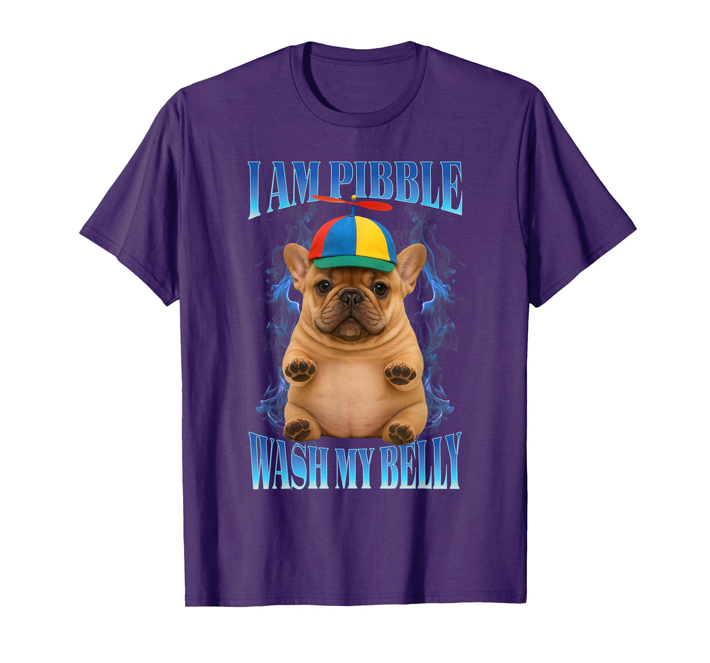 I am Pibble Wash My Belly Funny Pit Bull Dog Meme T-Shirt