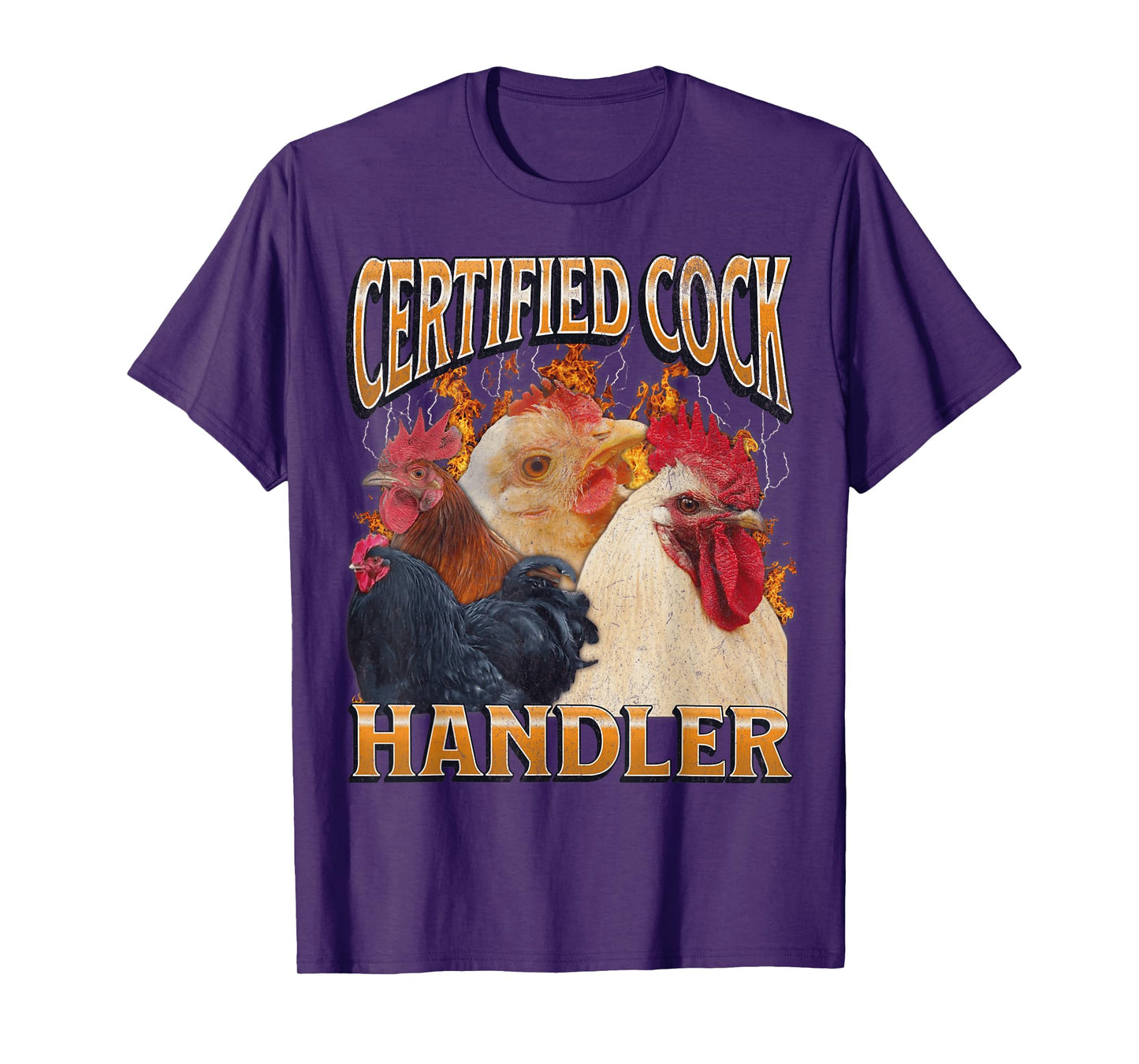 Certified Cock Handler Funny Offensive Adult Humor Bootleg T-Shirt