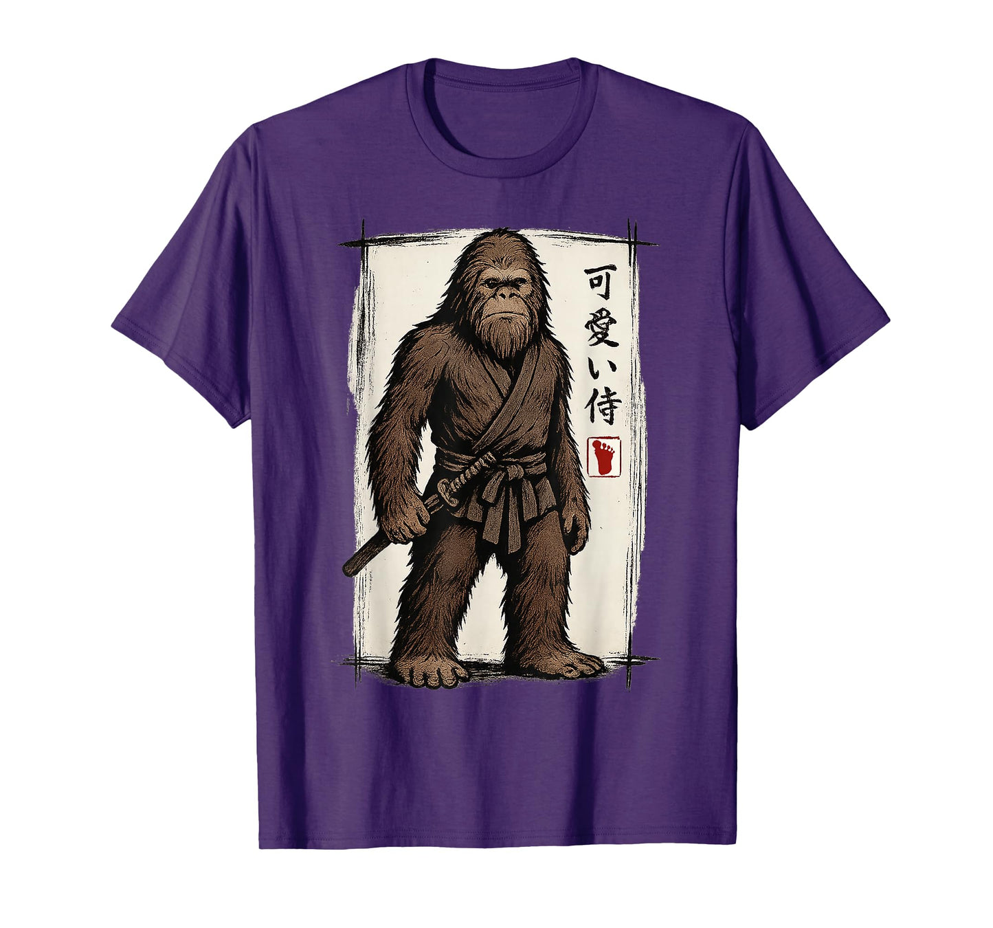 Samurai Bigfoot Japanese Art Anime Funny Gifts Men Women Kid T-Shirt