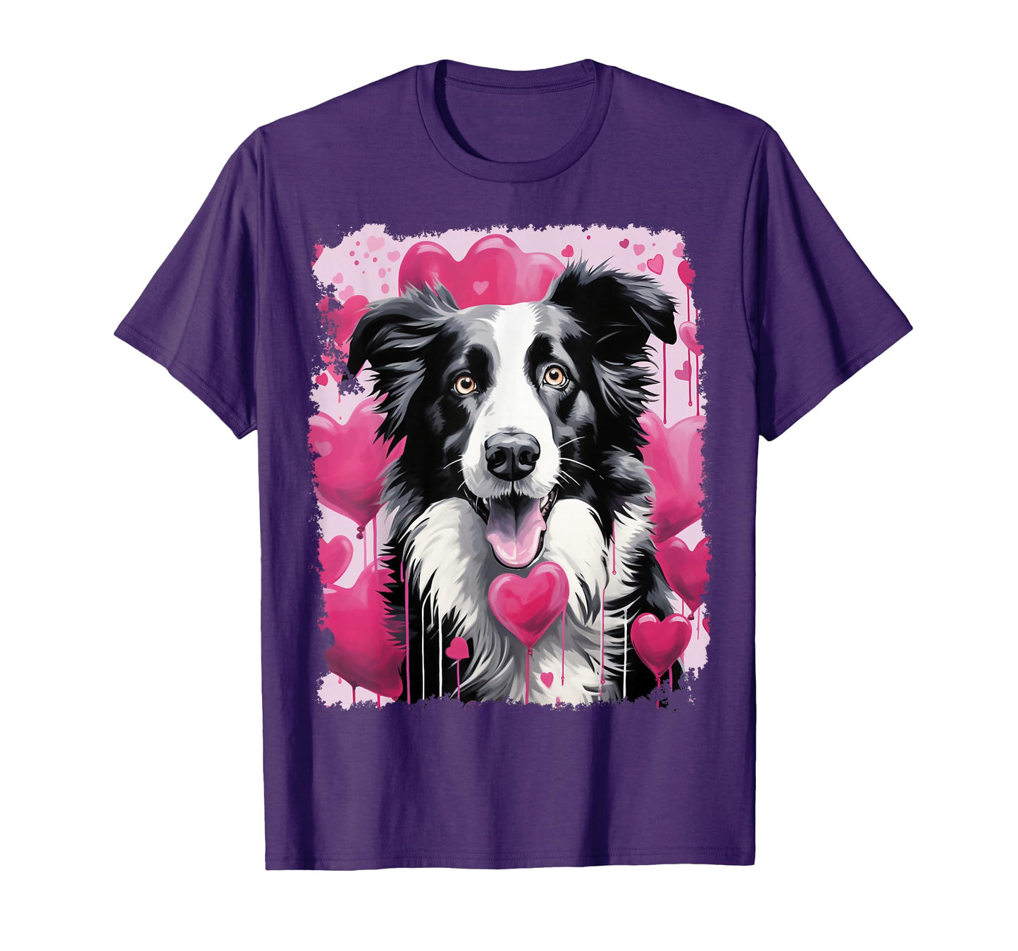 Pop Art Dog Cute Border Collie T-Shirt
