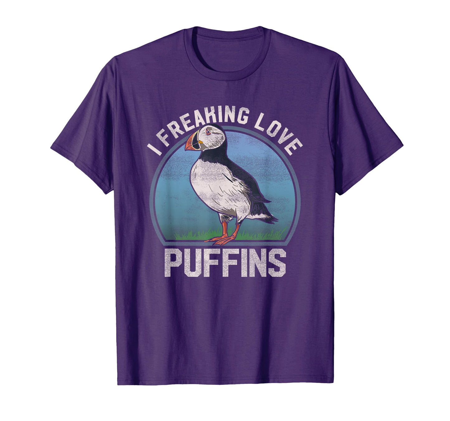 "I Freaking Love Puffins" Funny Seabird Puffin T Shirt T-Shirt