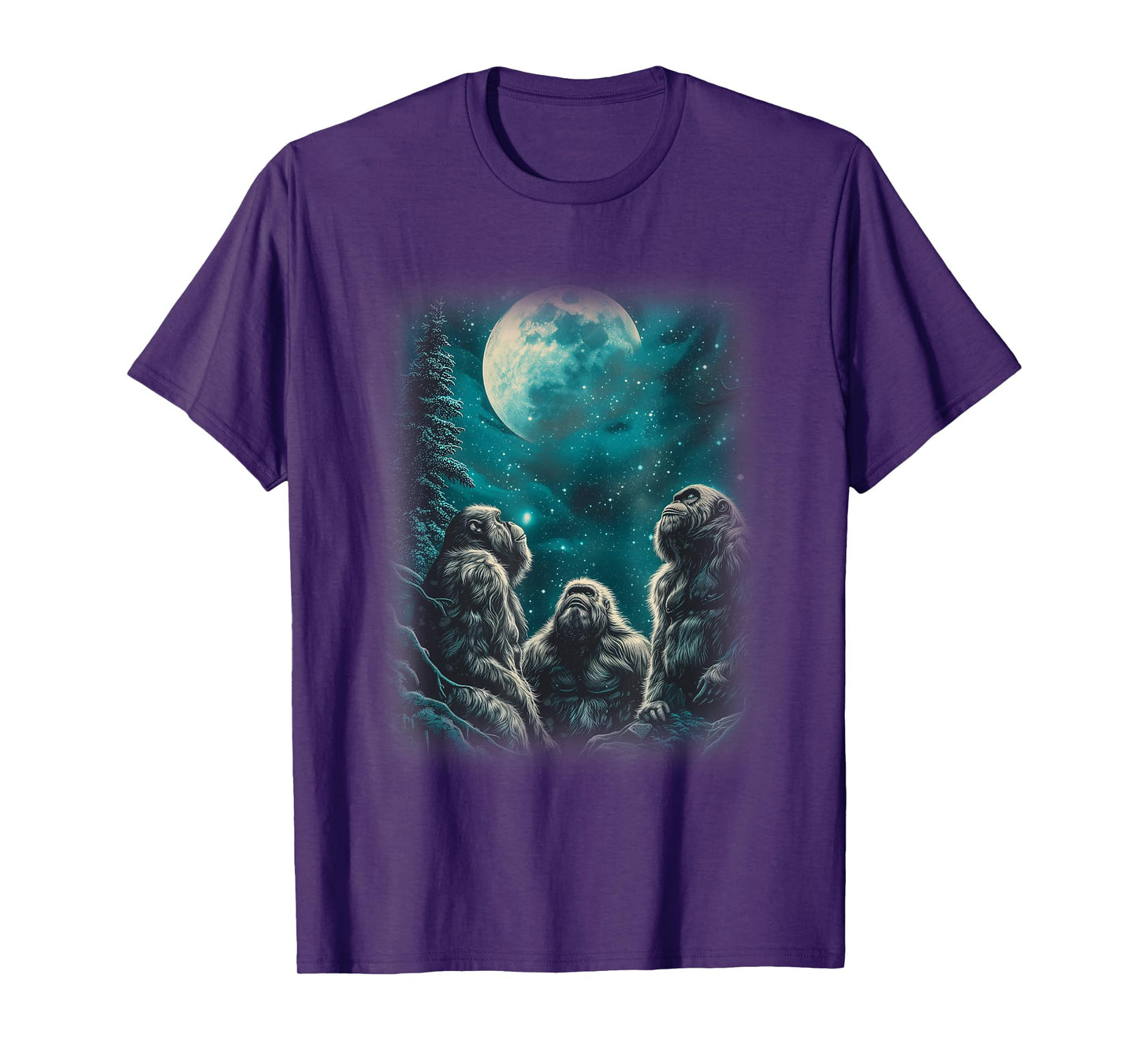 3 Moon Gorilla Shirt, Great Ape Cool Primate Animal Lover T-Shirt