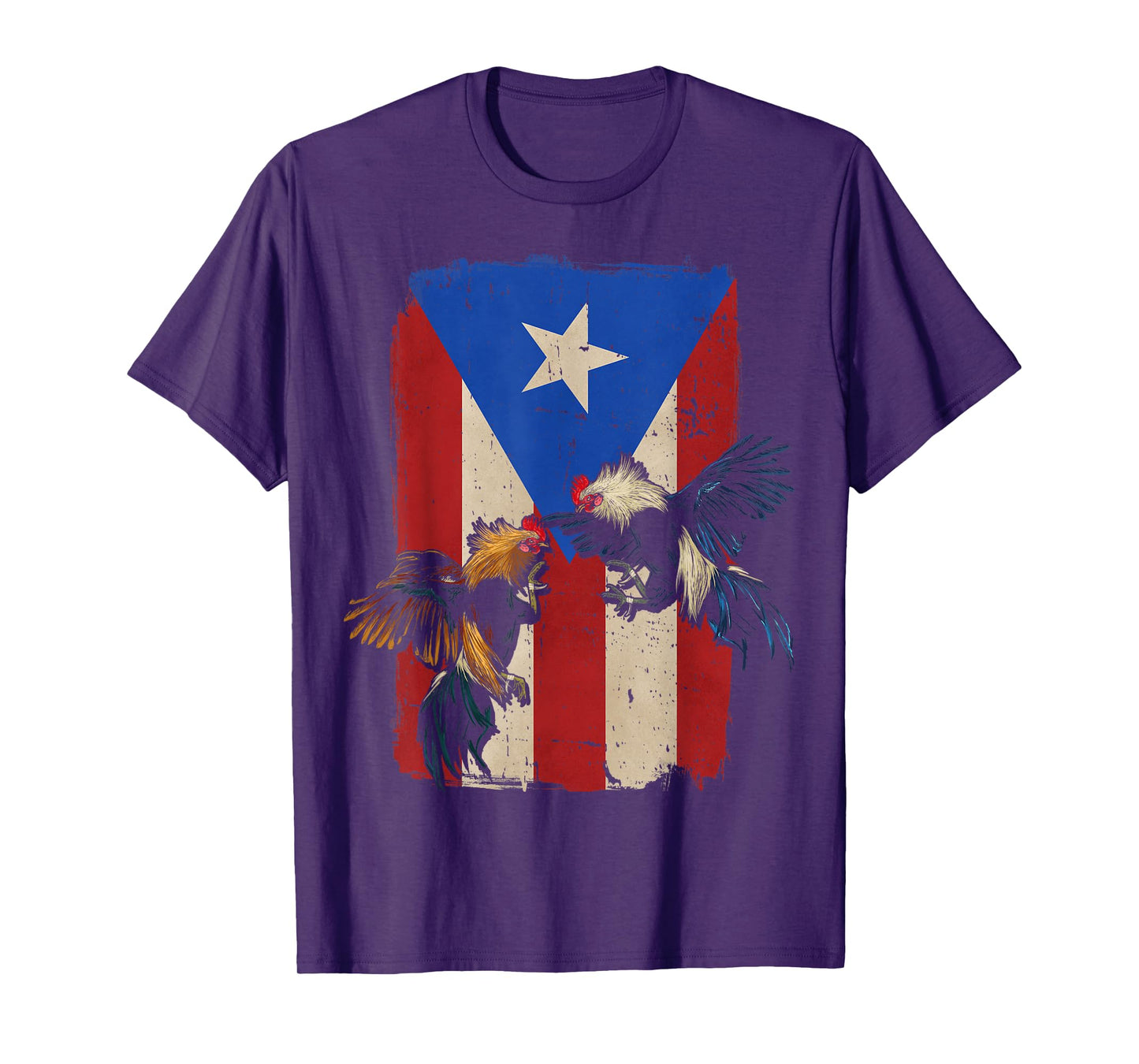 Puerto Rico Flag Cockfighter Game Fowl Cockfighting Rooster T-Shirt