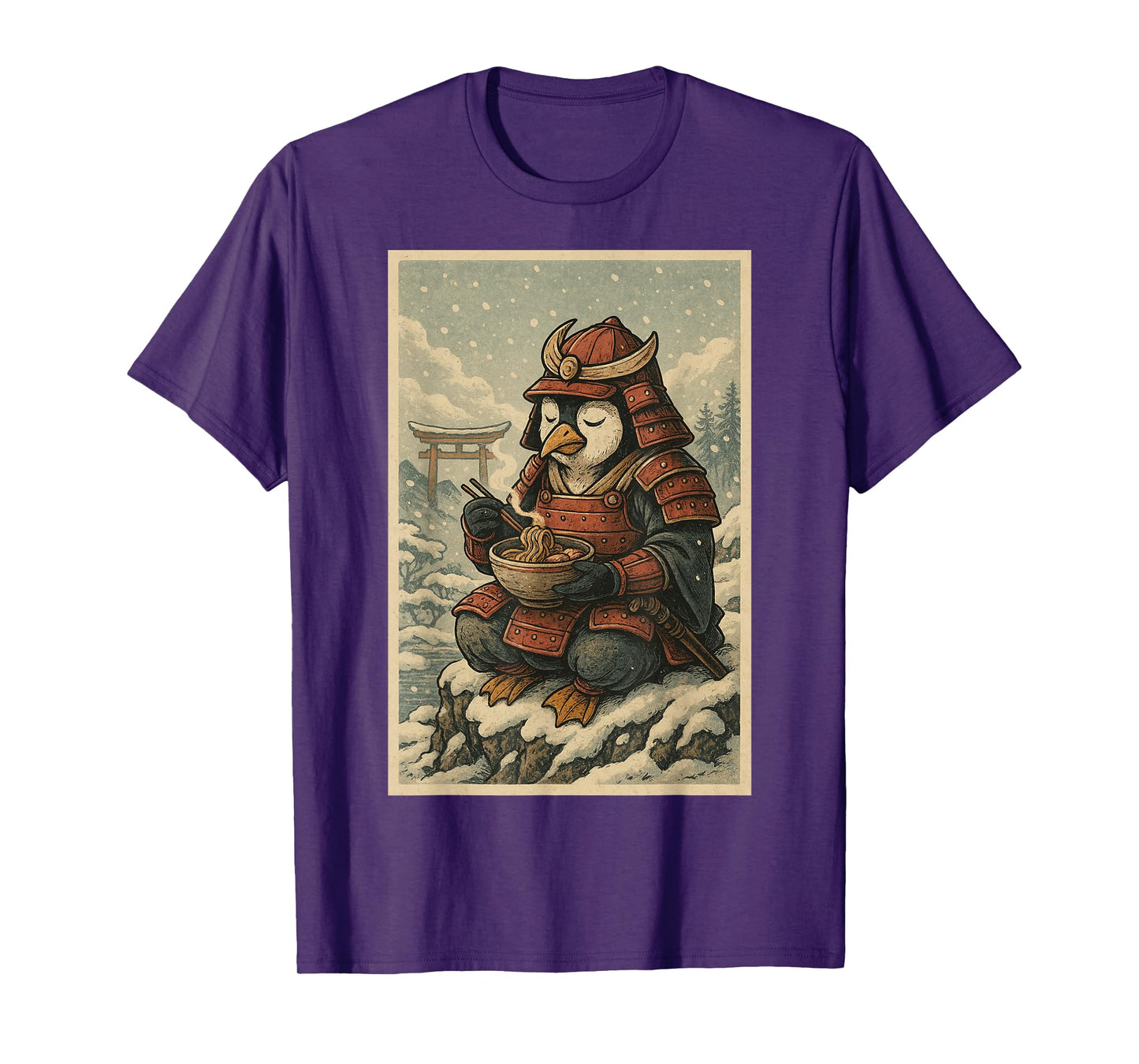Samurai Penguin Ramen Japanese for Boys Men Women Kids T-Shirt