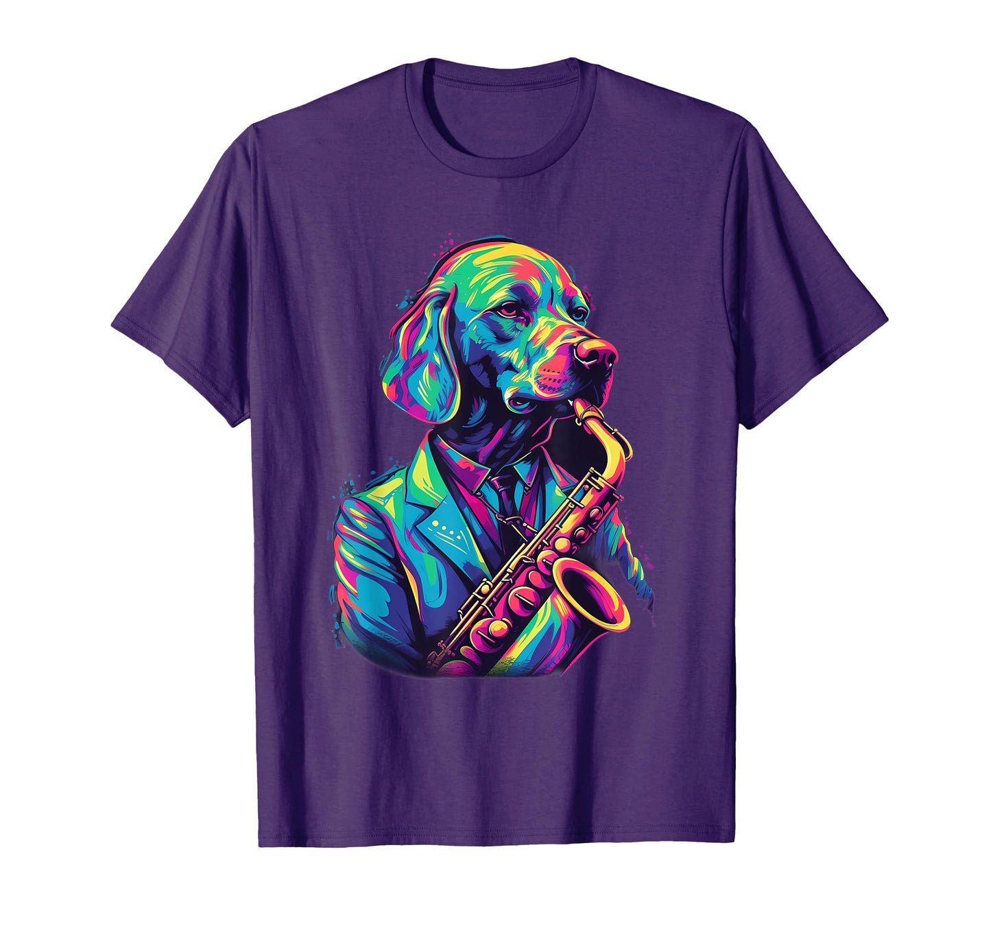 Jazz Musician Labrador Retriever Dog Saxophone T-Shirt