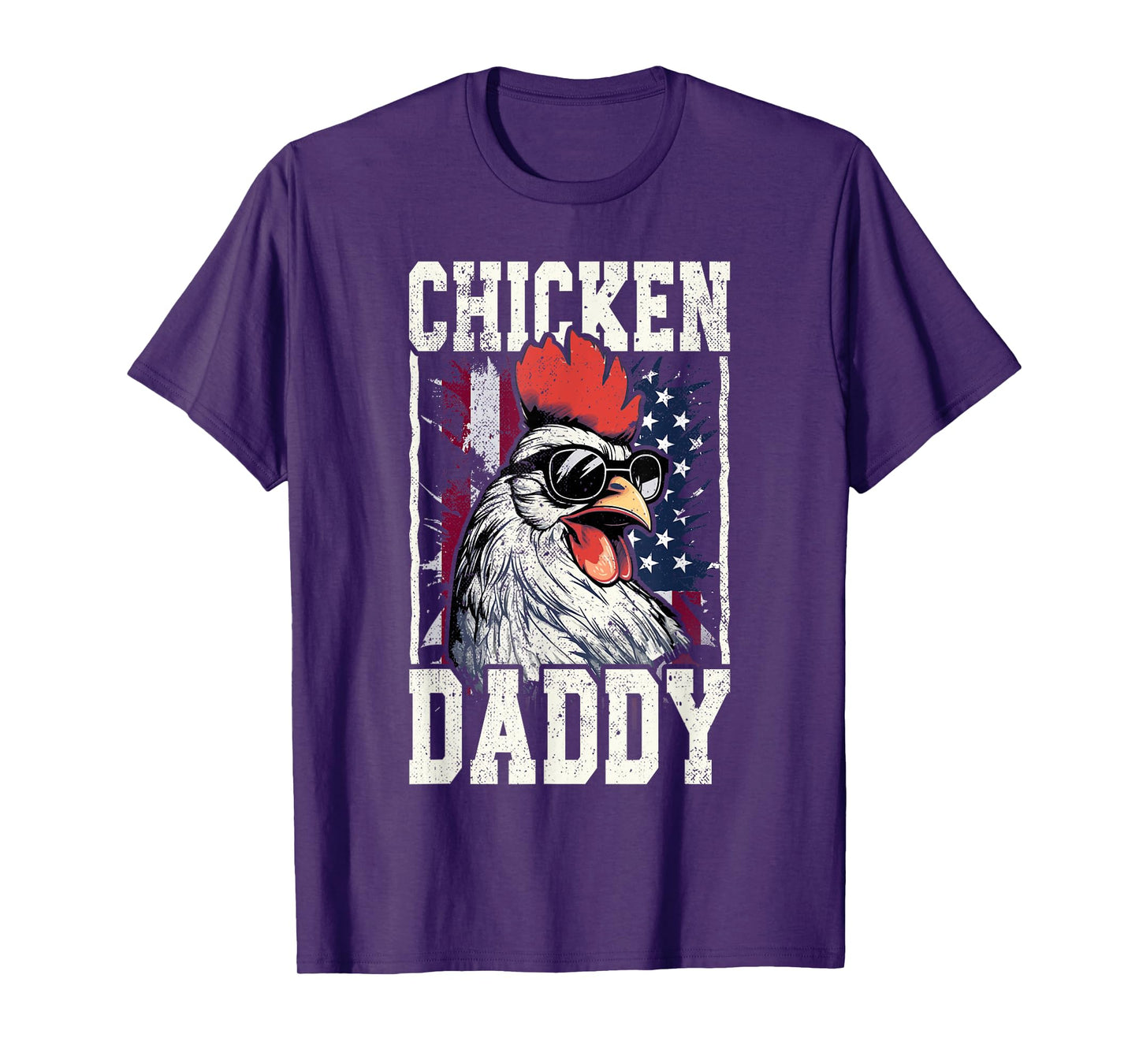 Patriotic Chicken Daddy - Chicken coop American rooster T-Shirt