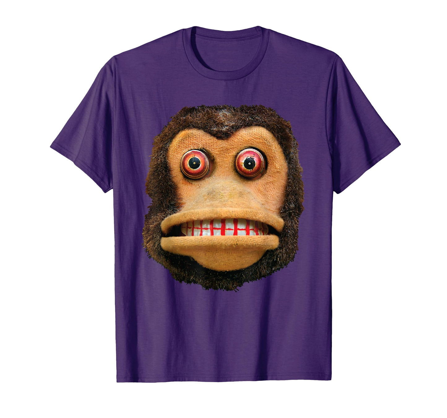 Big Buggy Eyed Monkey Face Cymbal Playing Toy Animal T-Shirt