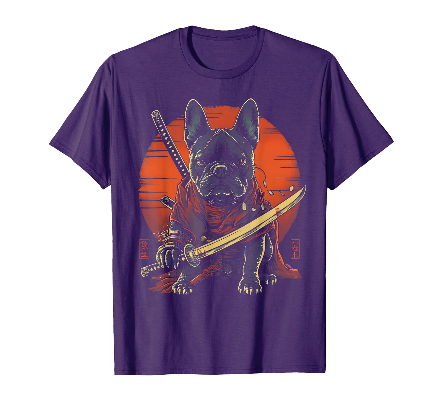 French Bulldog Dad Cute Japanese Anime Stuff Samurai Ninja T-Shirt for Men Women Kids