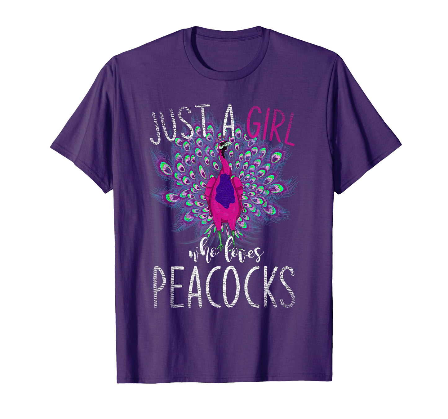 Just A Girl Who Loves Peacocks Zoo Animal Bird Women Peacock T-Shirt