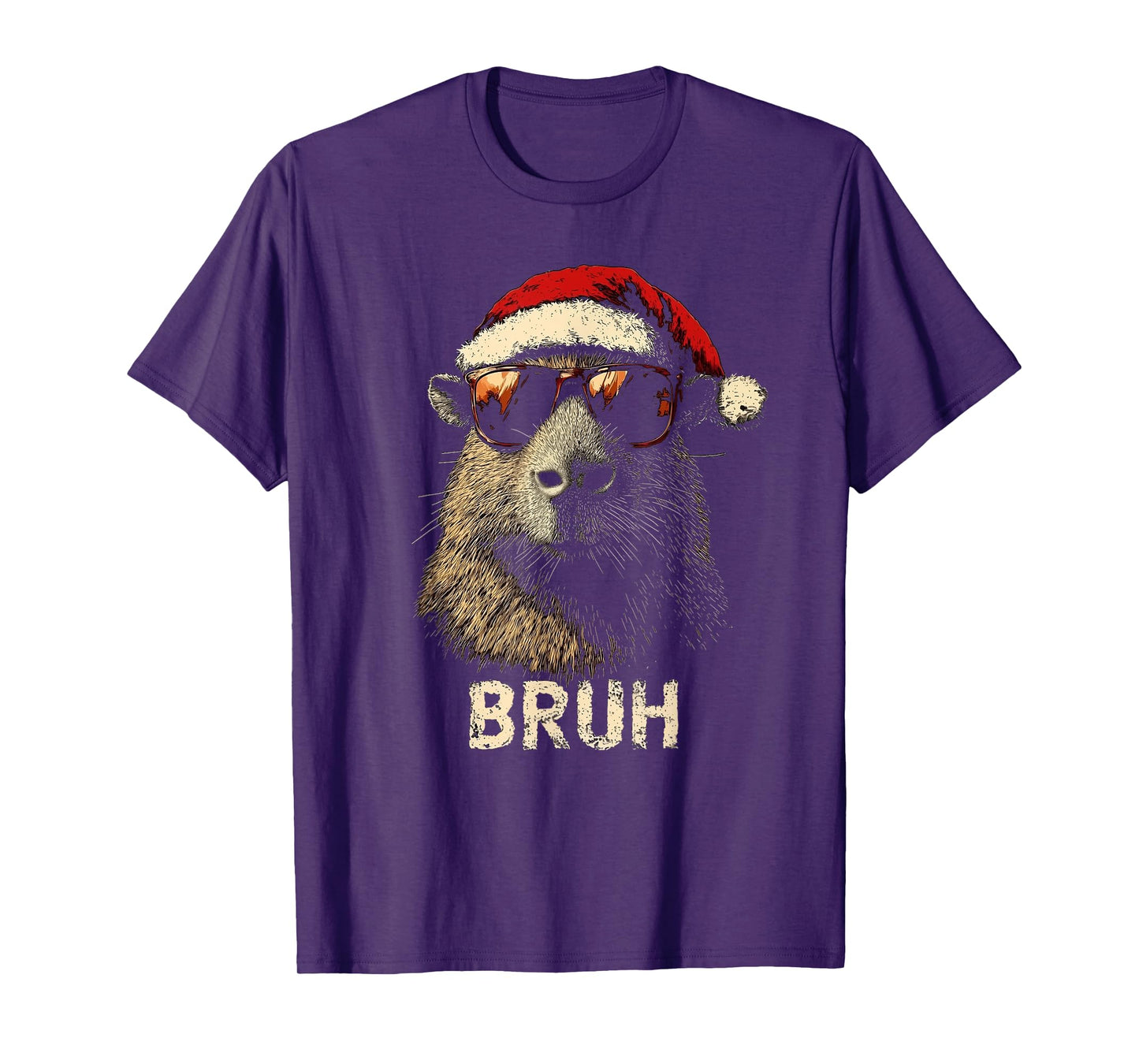 Funny Christmas Tee Capybara For Kids Teens Boys Girls Xmas T-Shirt