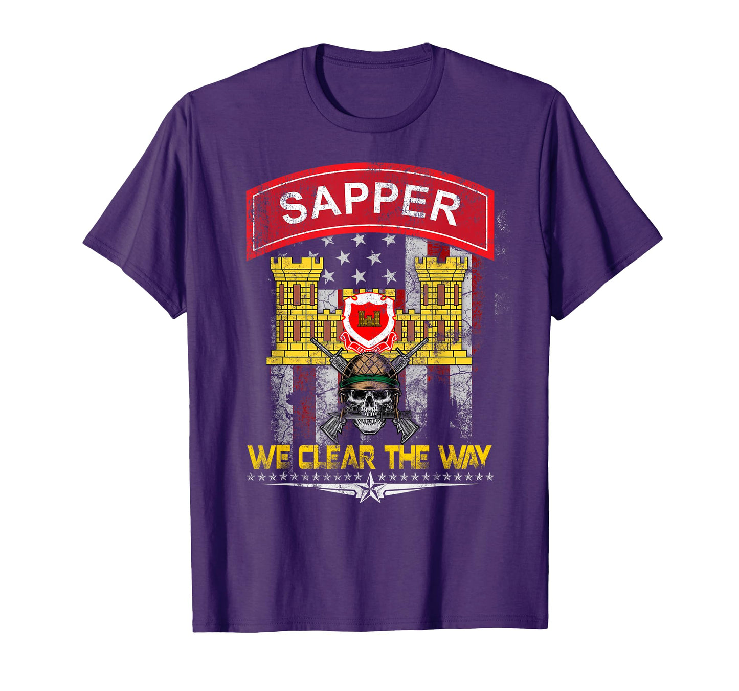 Sapper 12B Combat Engineer Veteran Military Veterans Day T-Shirt