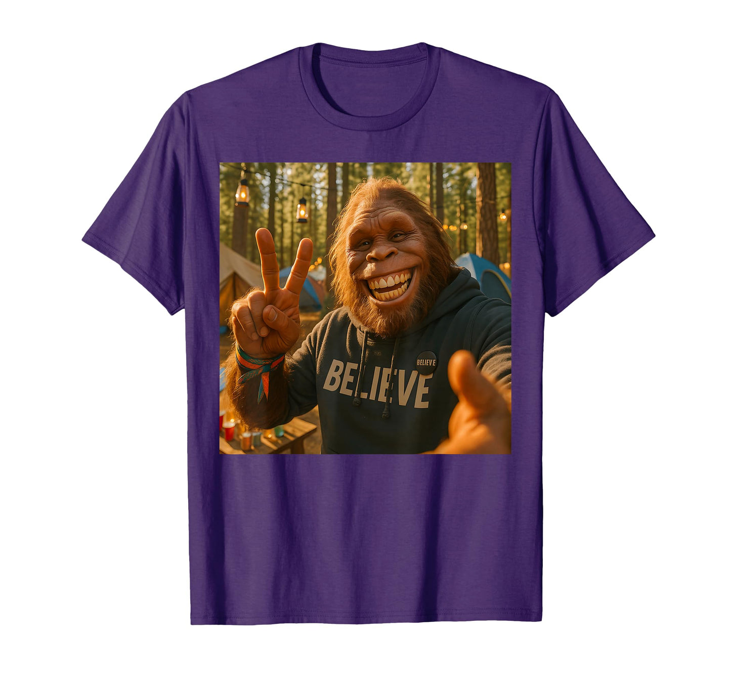 Funny Bigfoot Selfie T-Shirt