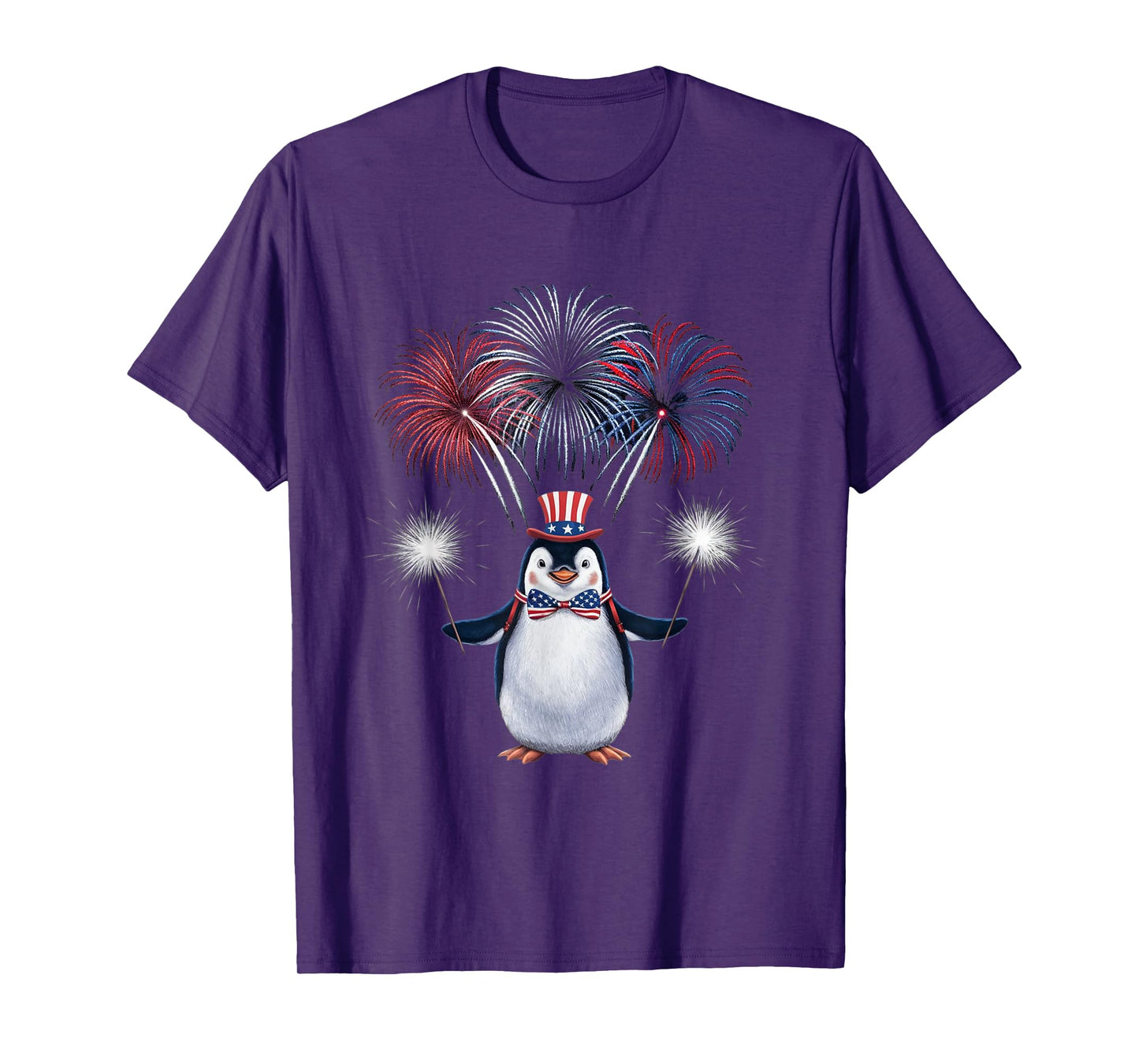 US Flag Penguin 4th Of July Patriotic Penguin Men Women Kids T-Shirt