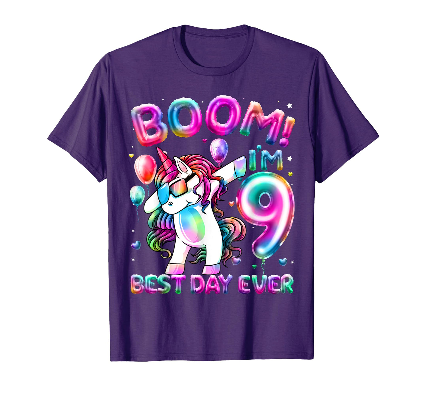 9 Years Old Dabbing Unicorn Gifts 9th Birthday Girl Party T-Shirt