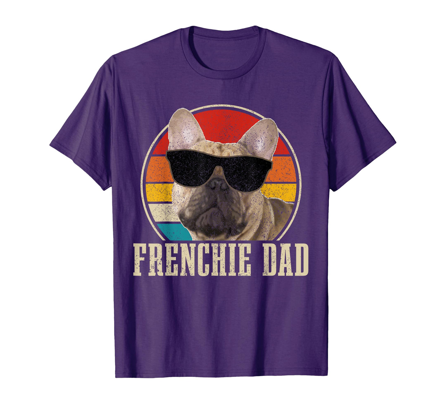 Frenchie Dad French Bulldog Vintage Funny Dog T-Shirt for Men