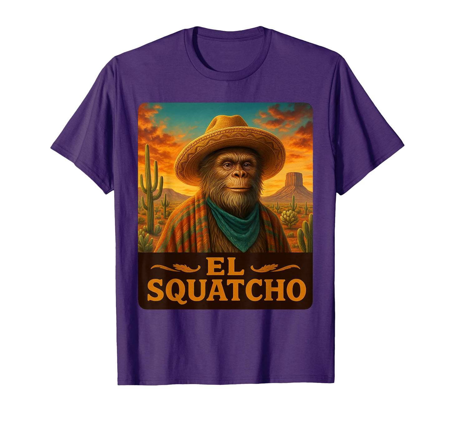 Bigfoot, Sasquatch, & El Squatcho Cryptid Men Women T-Shirt