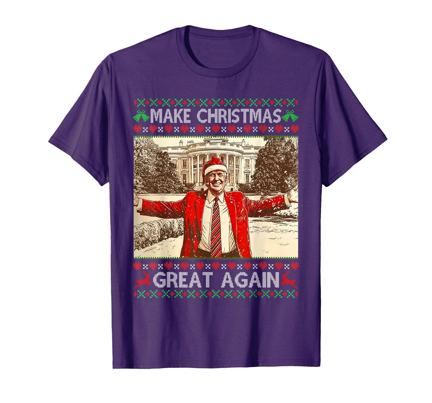 Funny Trump Make Christmas Great Again Xmas Family Pajamas T-Shirt