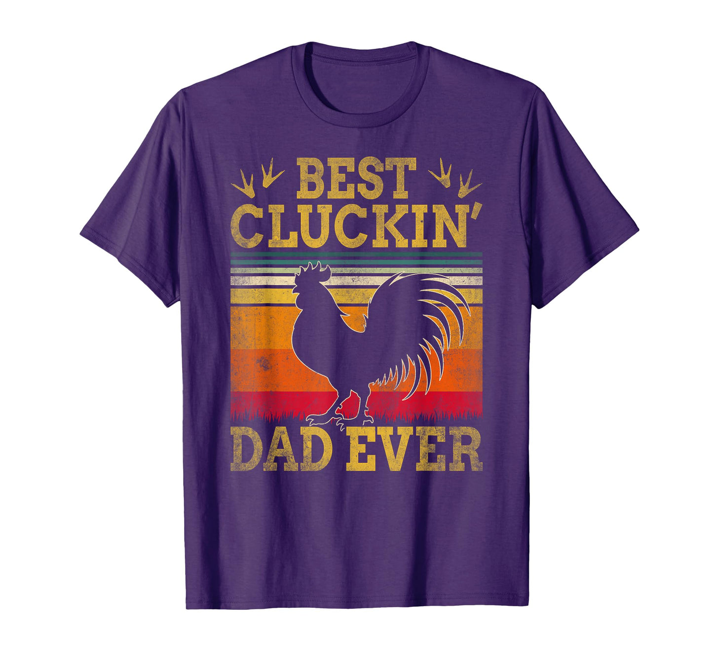 Best Cluckin Dad Ever Father's Day Vintage Style Chicken Dad T-Shirt