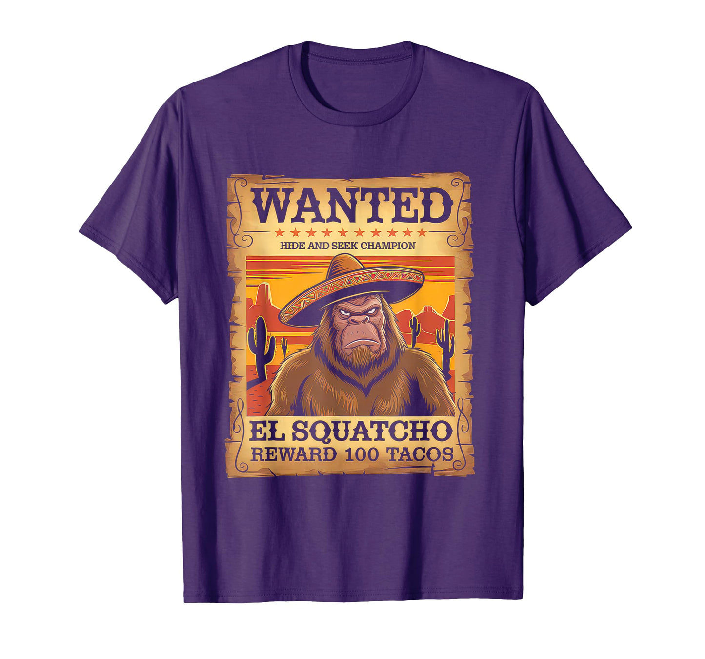 El Squatcho Tshirt Men Women Bigfoot Sasquatch Mexican T-Shirt