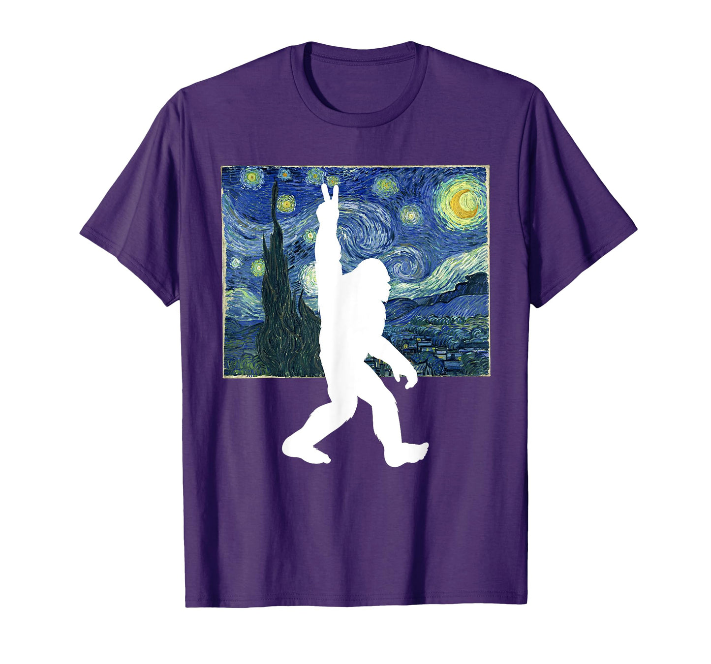 Bigfoot Starry Night T-Shirt