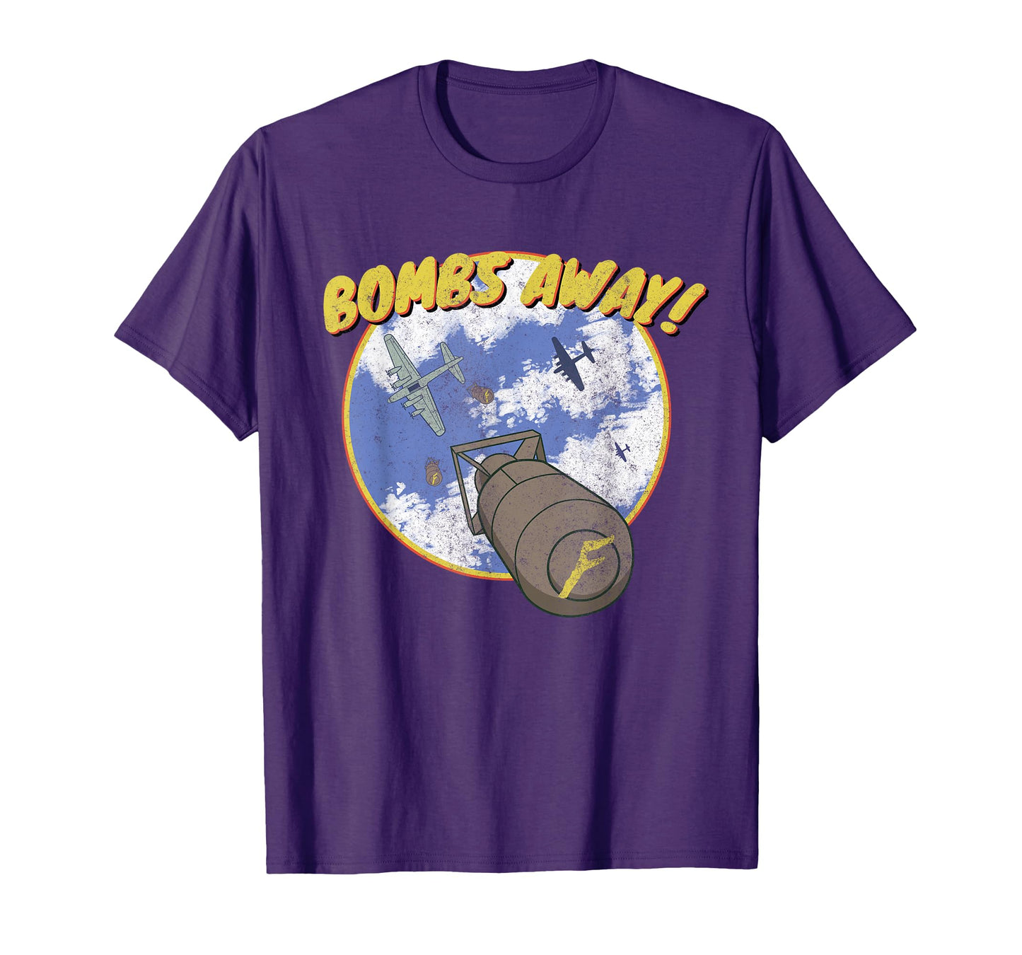 B-17 Classic Vintage Aviation Bomber Distressed F-Bomb T-Shirt