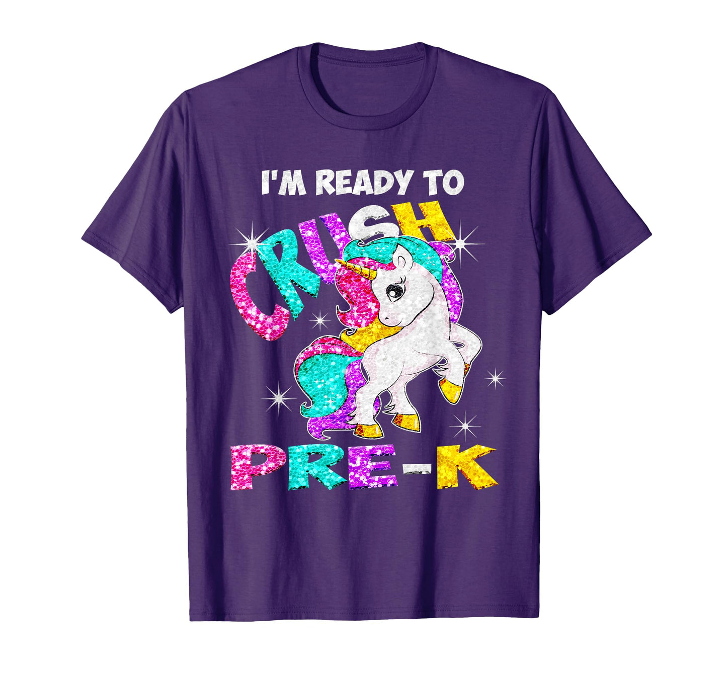 Back to School I'm ready to crush Pre-K Unicorn T-Shirt