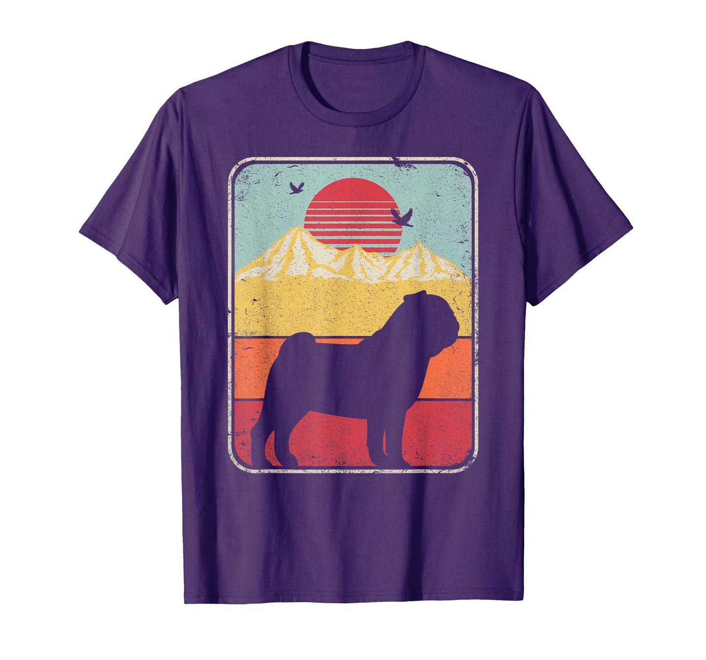 Pug Shirt. Retro Style T-Shirt