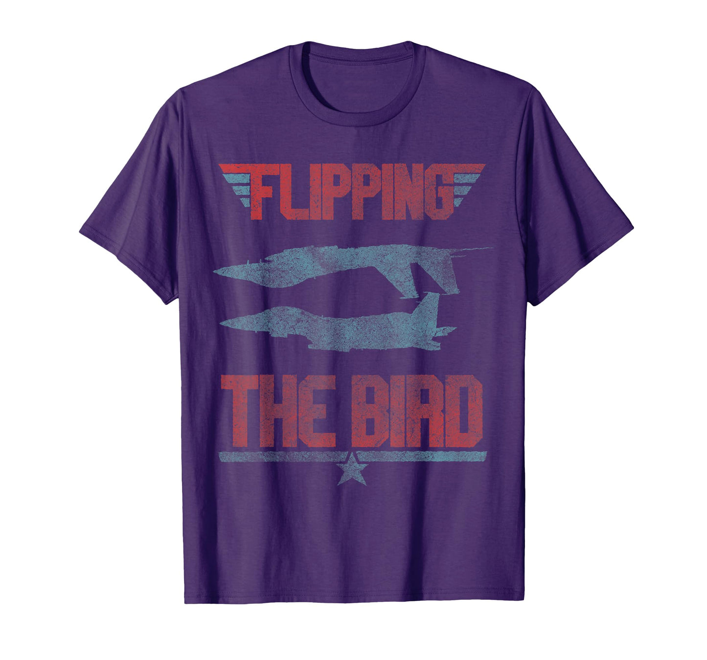 Flipping The Bird Inverted Fighter Jet Aviation Funny T-Shirt