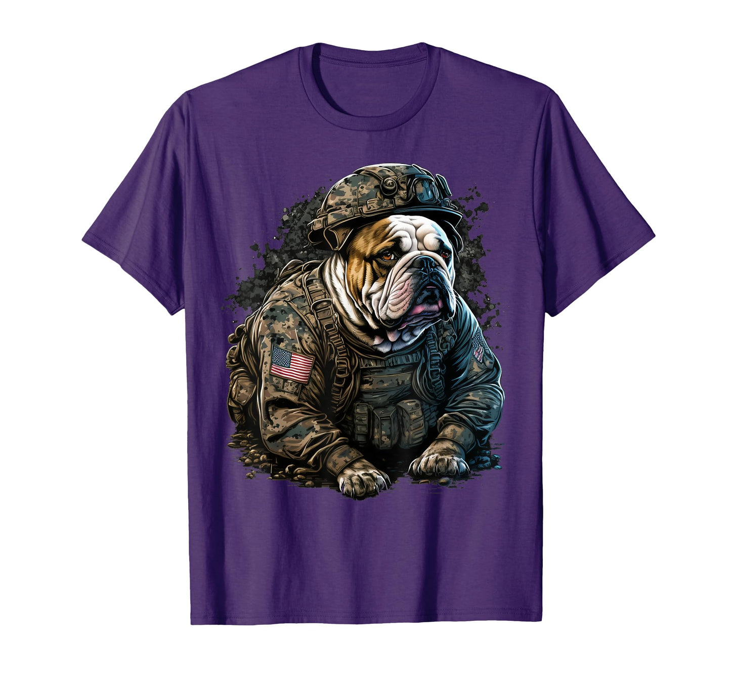 Soldier Bulldog Army Military Bulldog T-Shirt