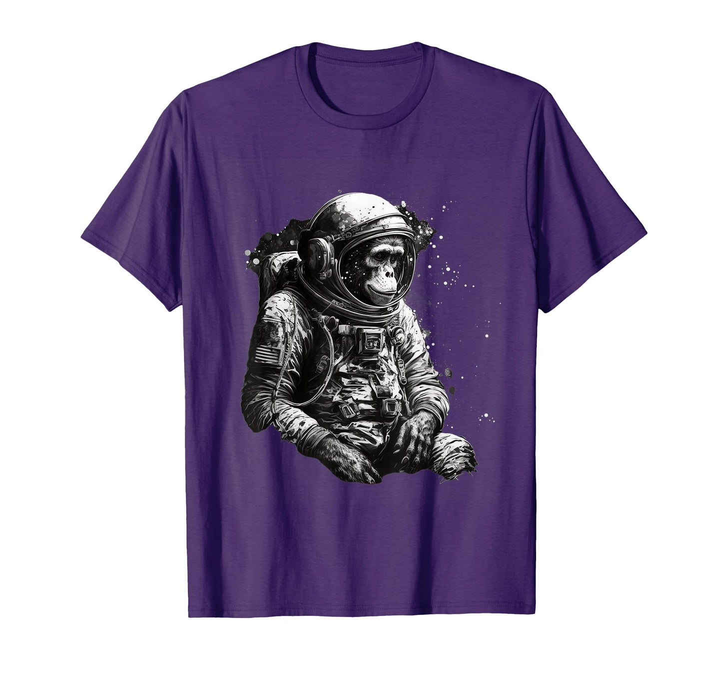 Chimpanzee Space Astronaut Travel Monkey Vintage Design T-Shirt