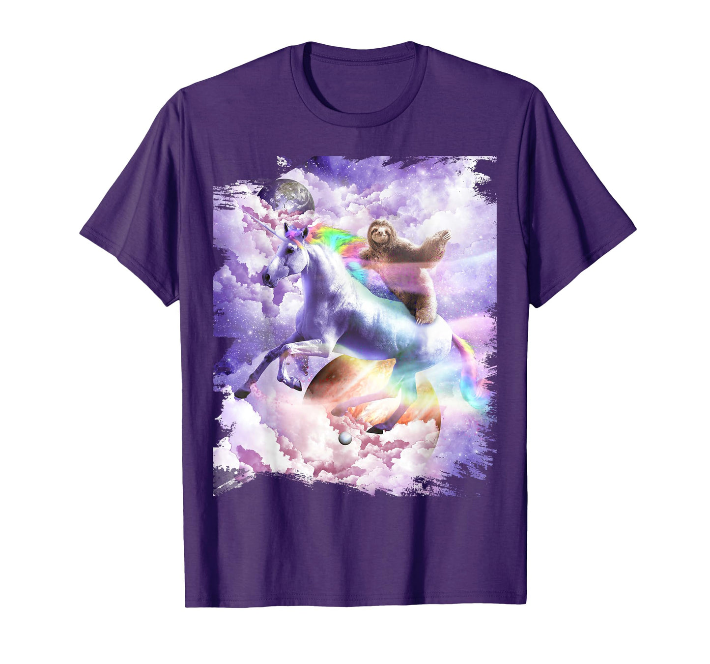 Space Sloth Riding On Unicorn T-Shirt