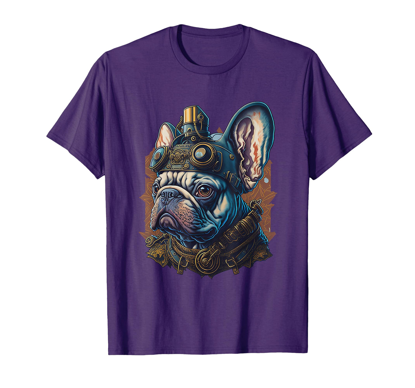 French Bulldog Dogs Steampunk Vintage Machines T-Shirt