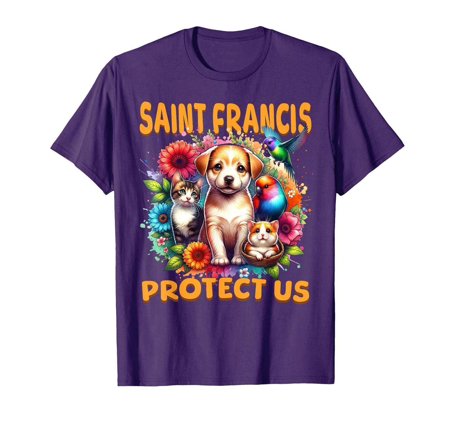 St Francis of Assisi Patron Saint of Animals Cute Catholic T-Shirt