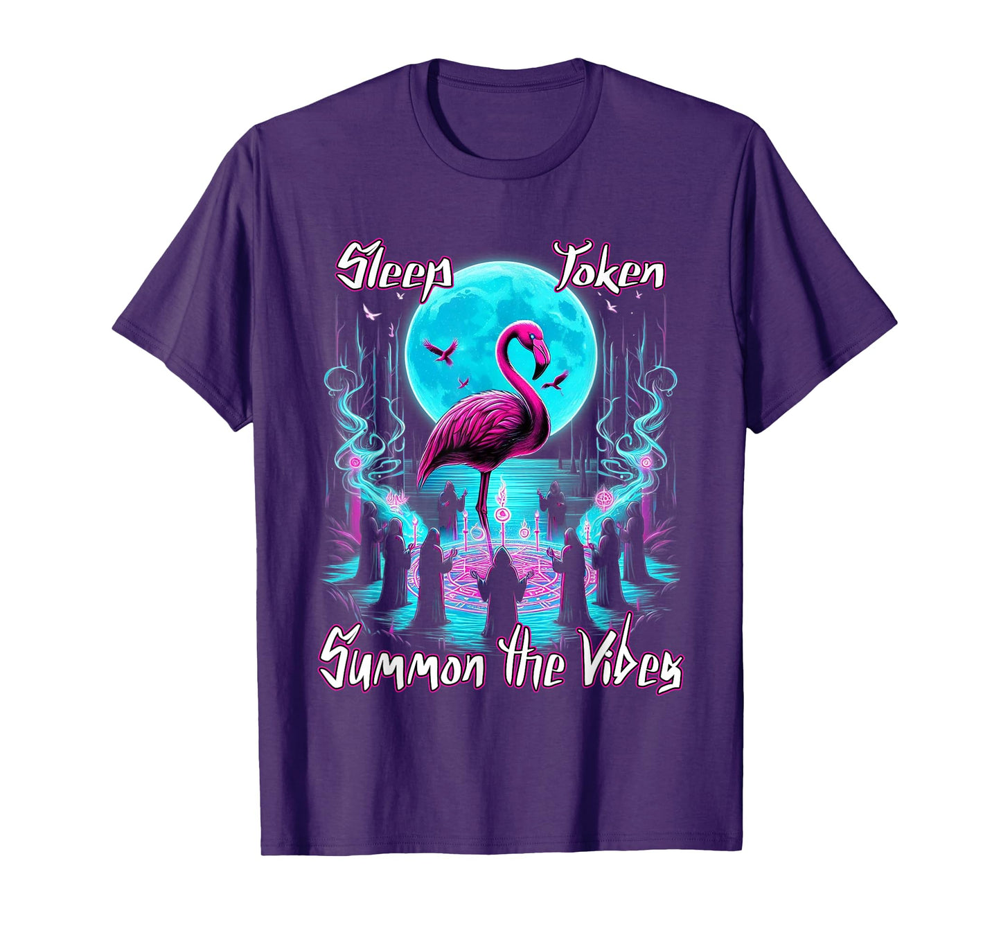 Flamingo Ritual Sleep Token Aesthetic Moon Vibes T-Shirt
