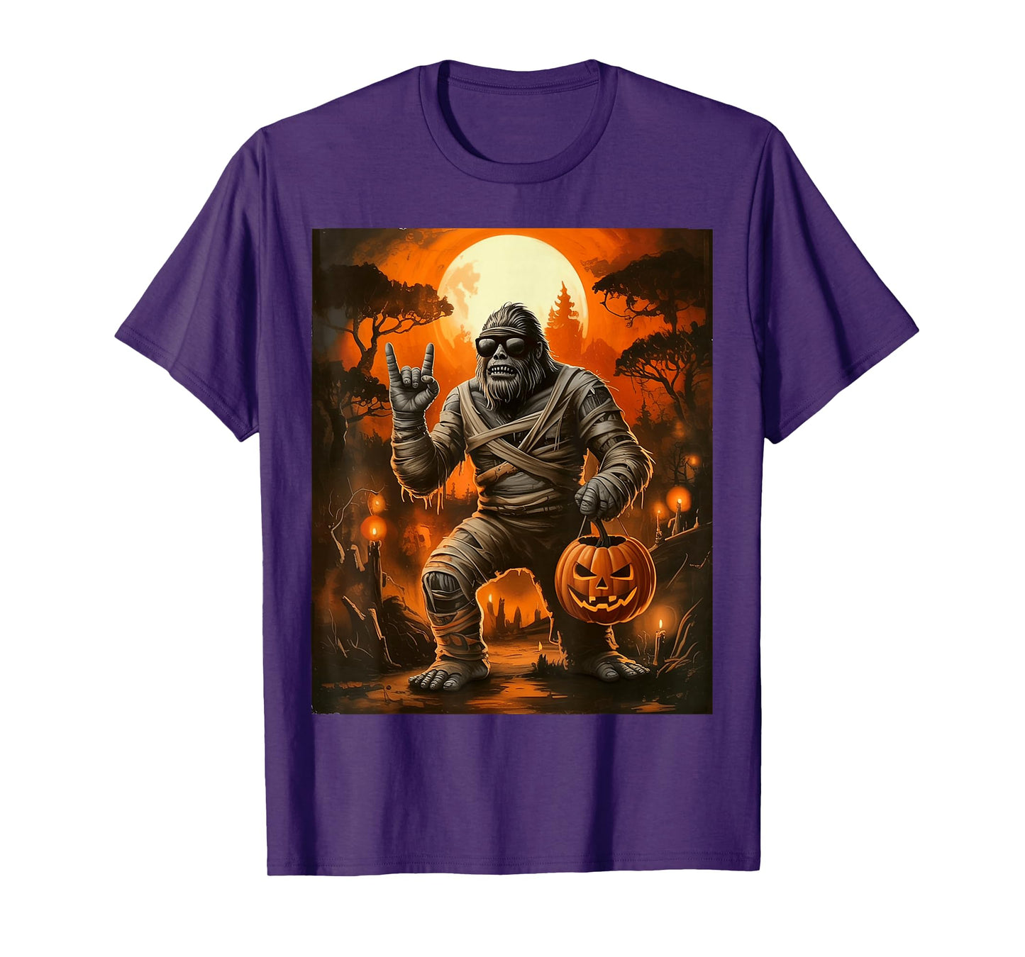Mummy Bigfoot Halloween T-Shirt