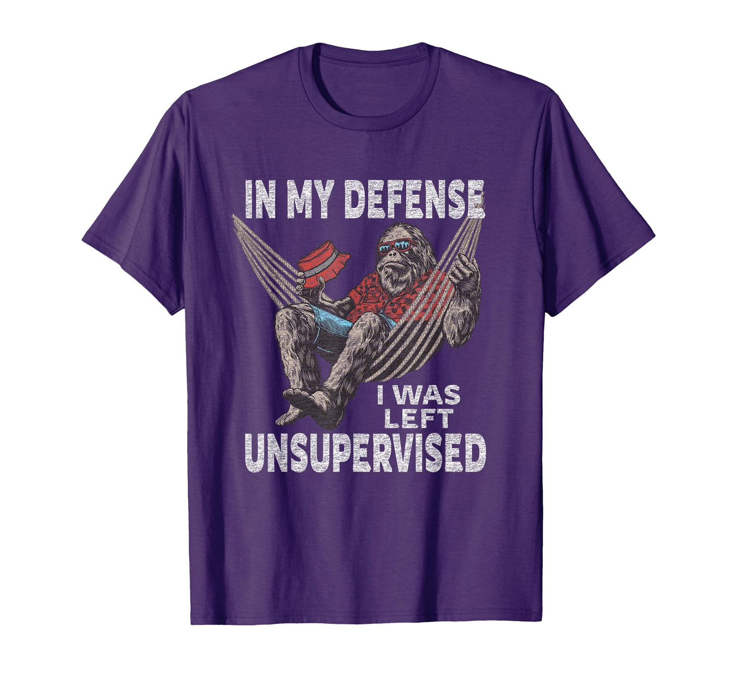 In My Defense I Was Left Unsupervised Graphic Funny Saying T-Shirt