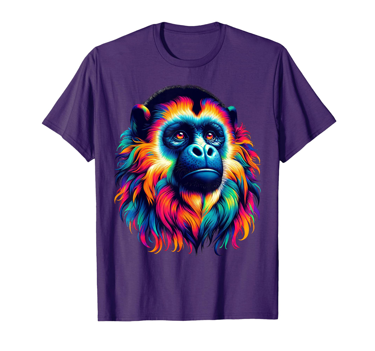 Cool Howler Monkey Spirit Animal Illustration Tie Dye Art T-Shirt
