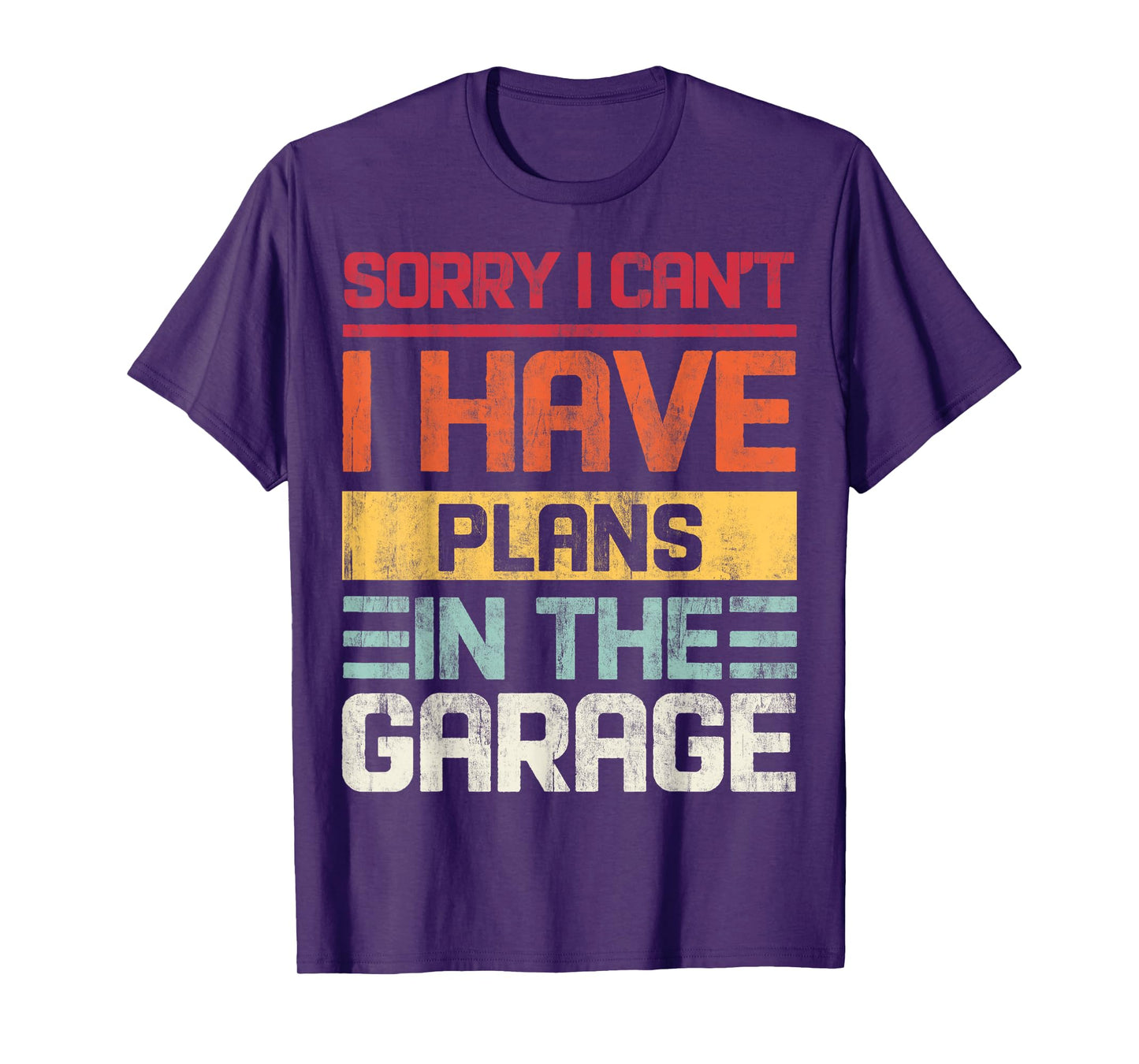 Vintage I can't I Have Plans In The Garage Saying Retro T-Shirt