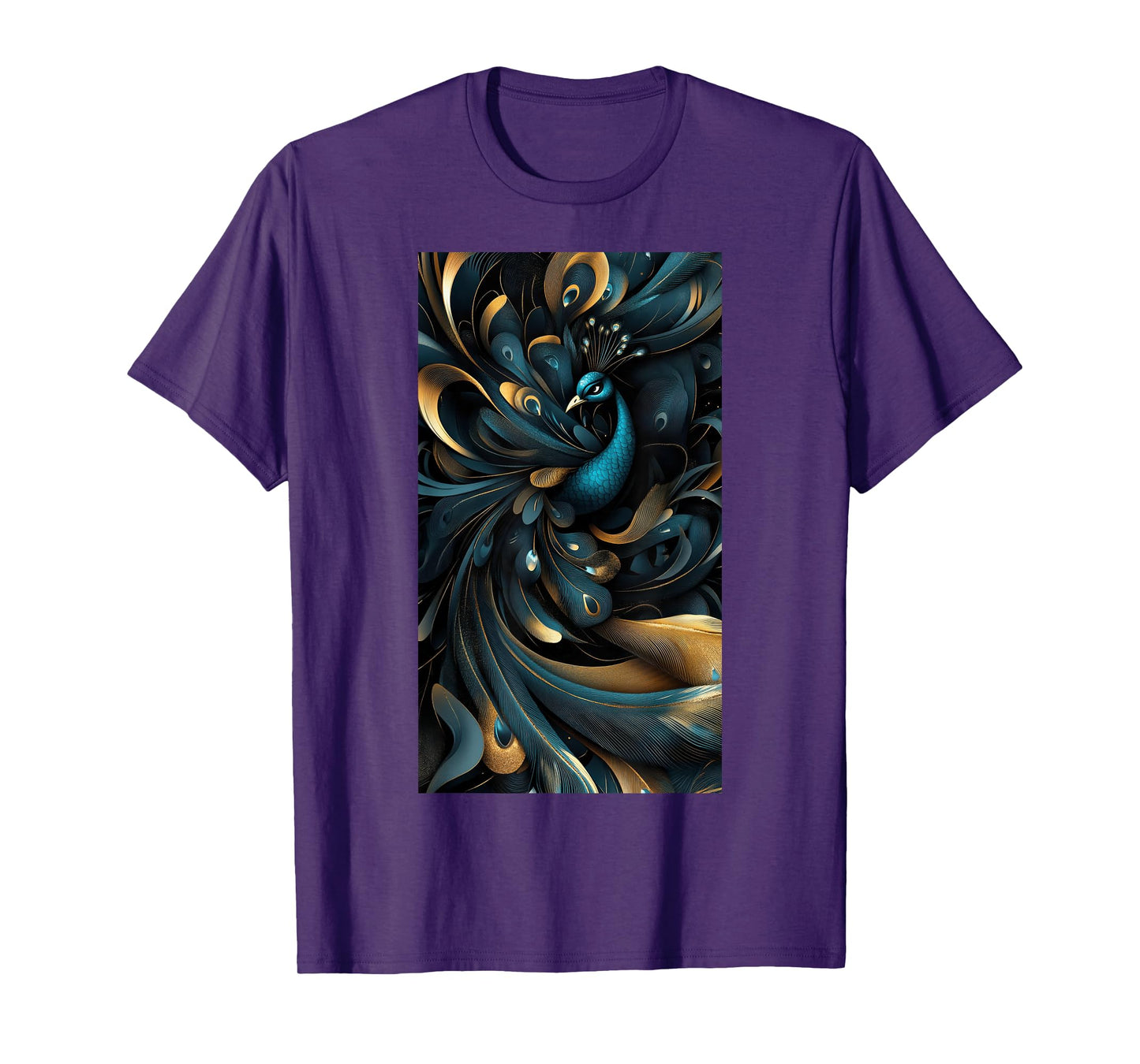 Peacock Feather Peacock art Colors Bird Abstract T-Shirt