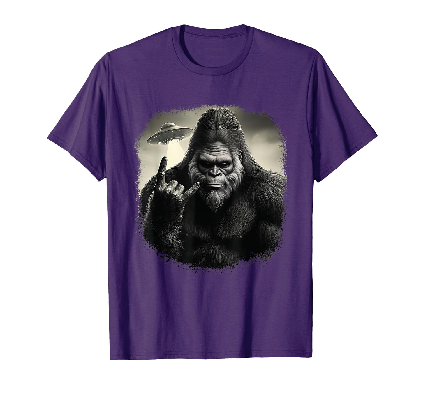 Funny Bigfoot Rock & Roll Selfie Mythical Sasquatch Believer T-Shirt