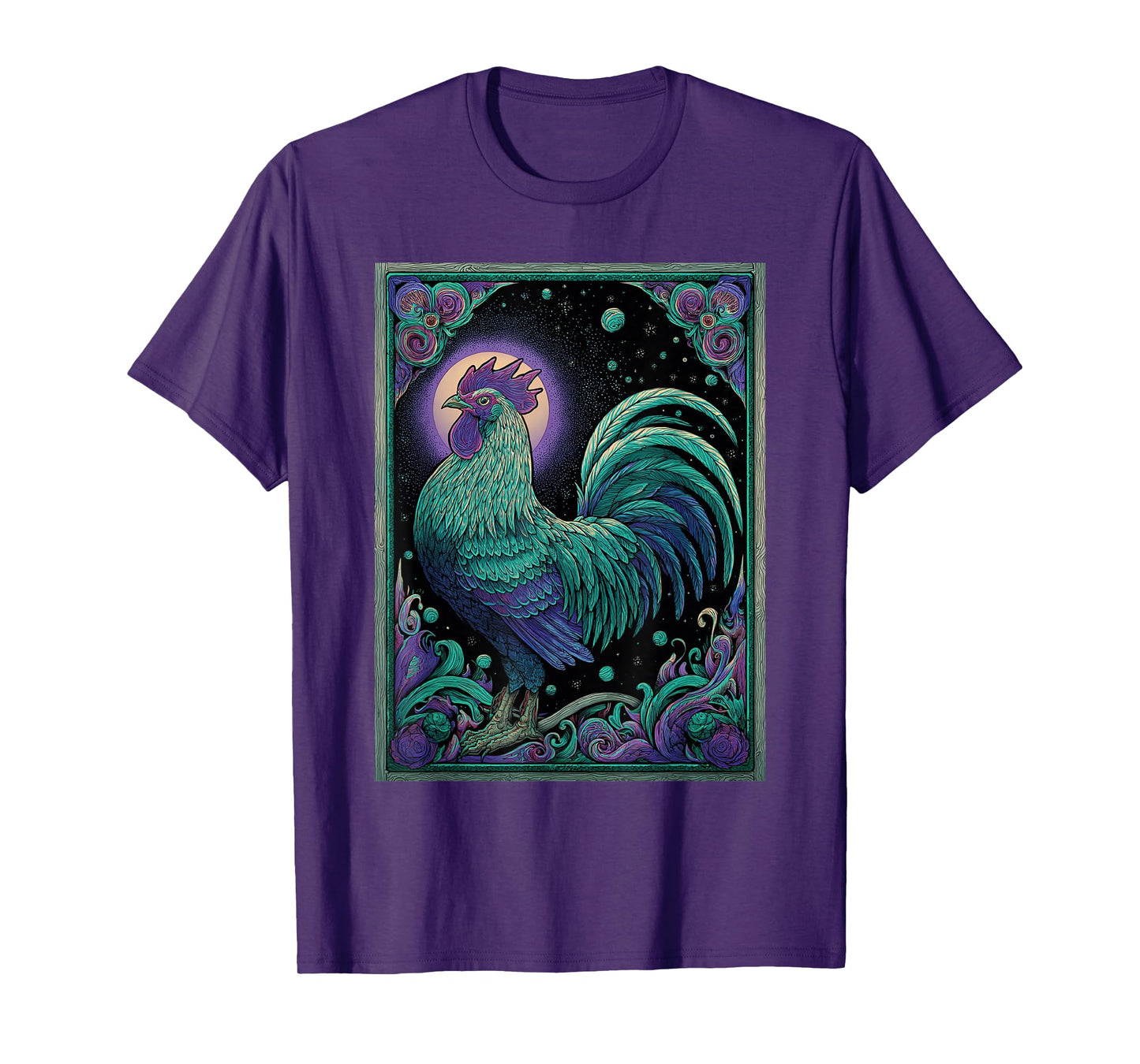 Galactic Rooster Psychedelic Chicken Space T-Shirt