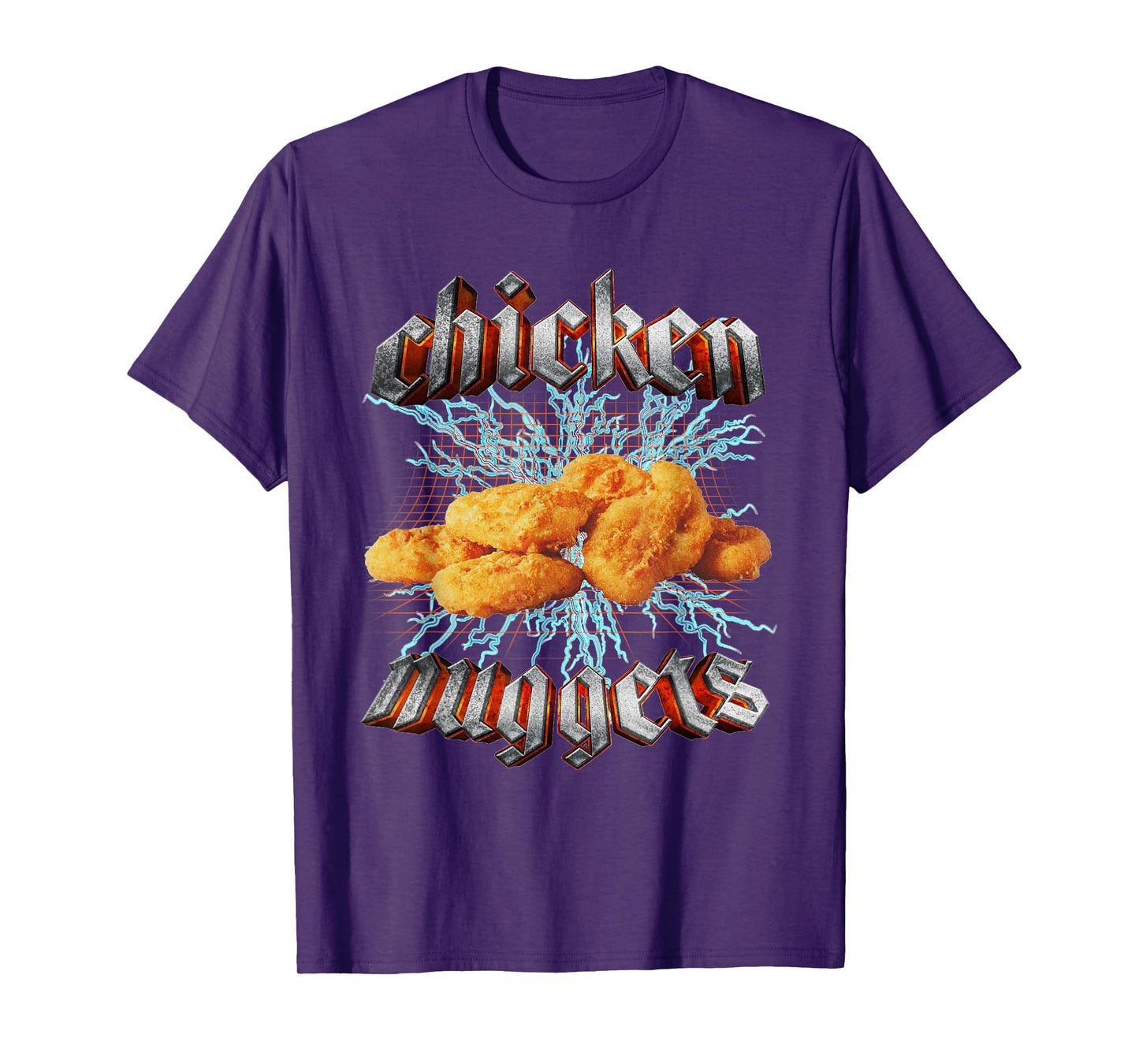 Chicken Nuggets Heavy Metal World Tour Hardcore Music T-Shirt