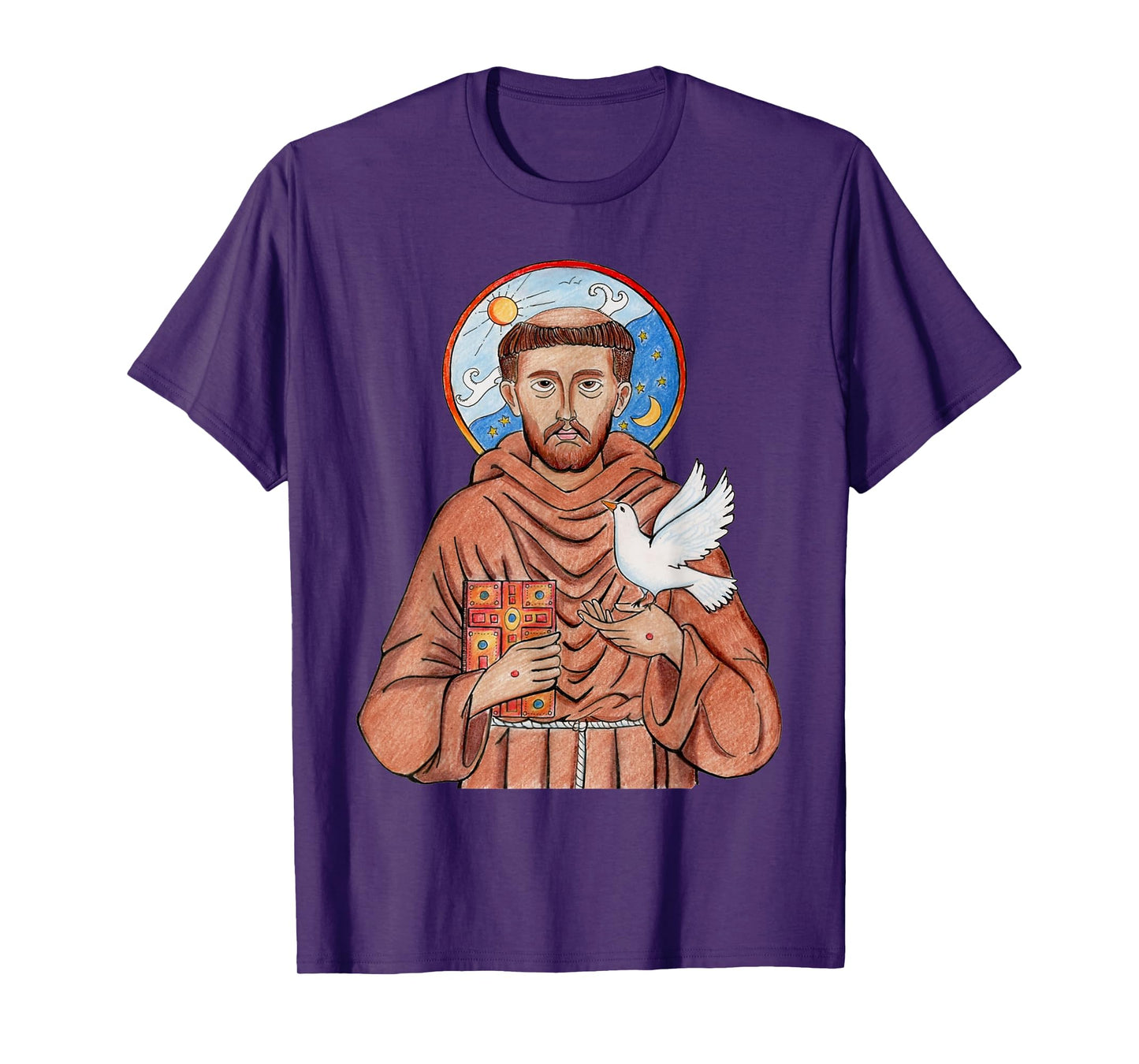 St Francis of Assisi Art Patron Saint of Animals Catholic T-Shirt