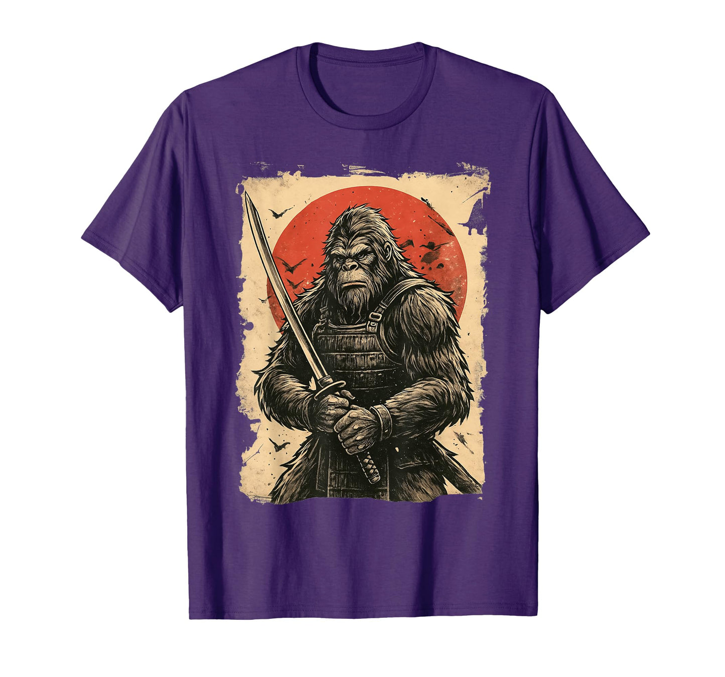 Bigfoot Samurai Japanese Sword Sasquatch T-Shirt