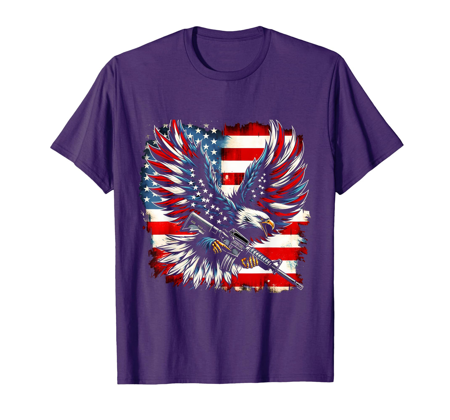 American Flag Eagle with Rifle T-Shirt