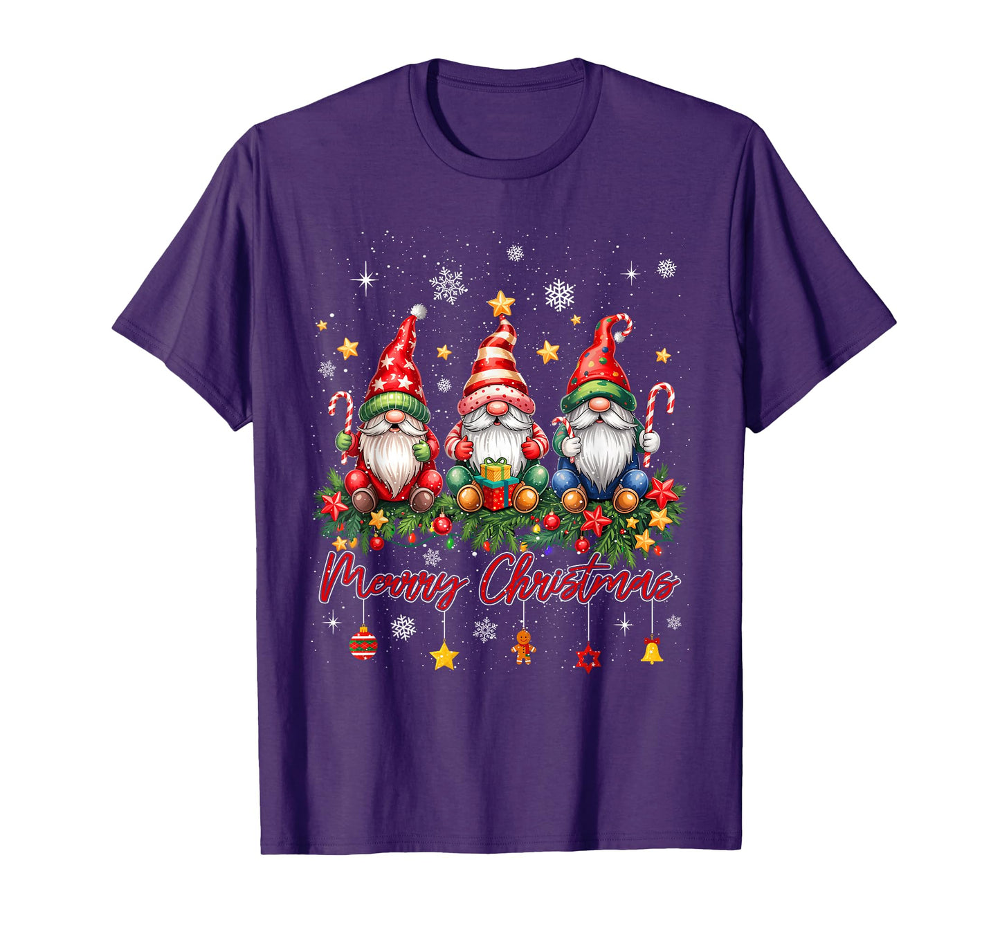 Merry Christmas Gnomes Family Candy Cane Holiday Xmas Pajama T-Shirt