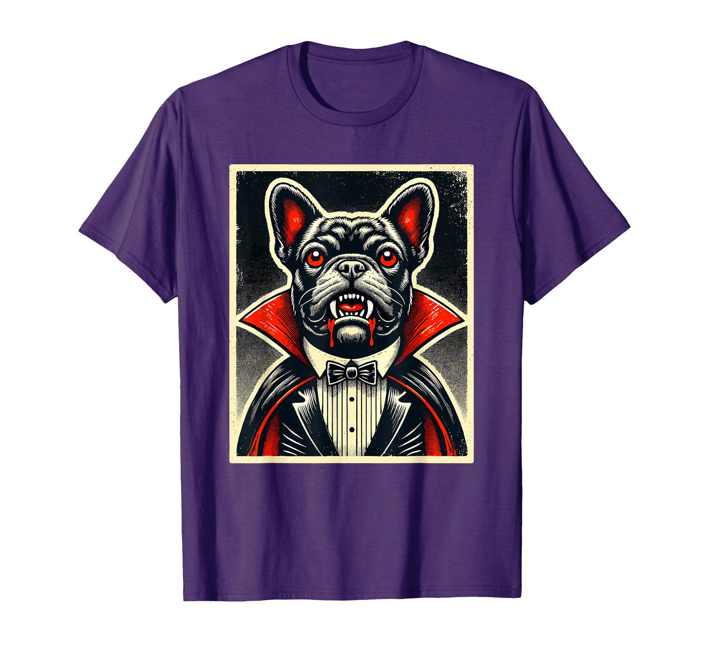 Halloween Vampire French Bulldog Frenchie T-Shirt for Men Women