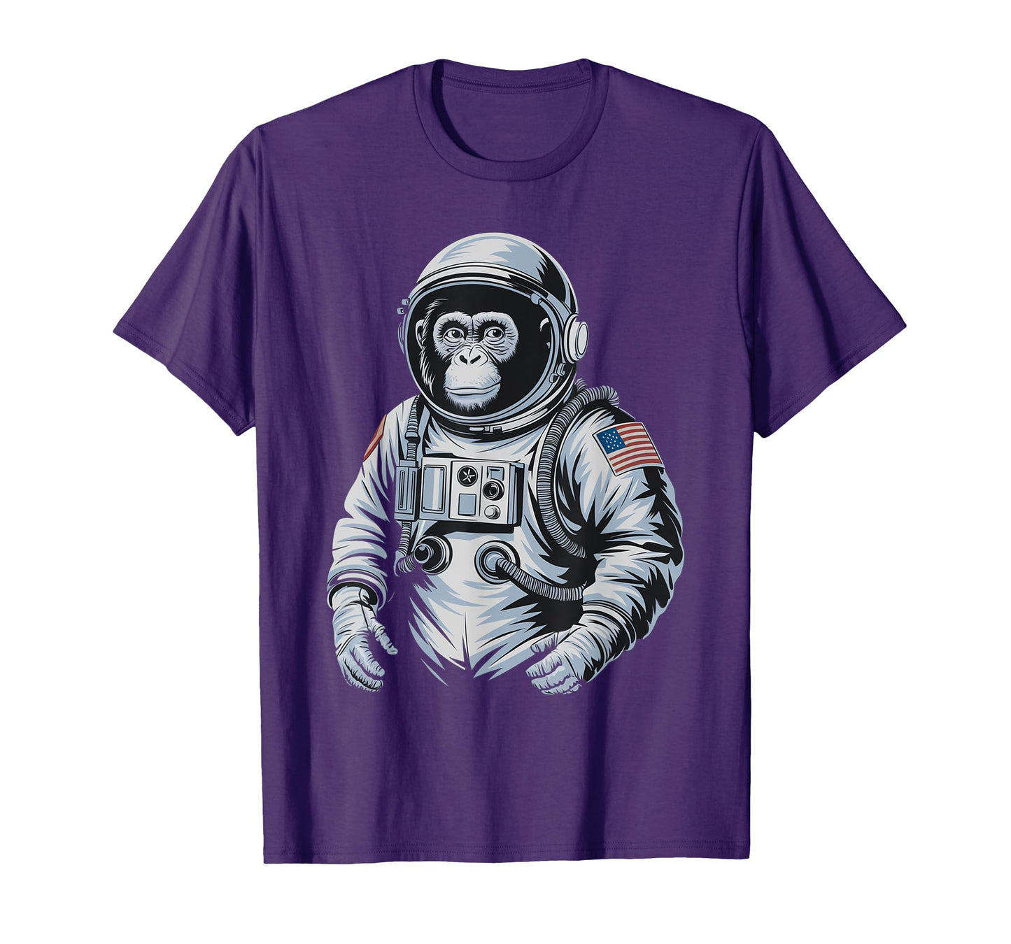 Vintage Space Astronaut Monkey Graphic T-Shirt